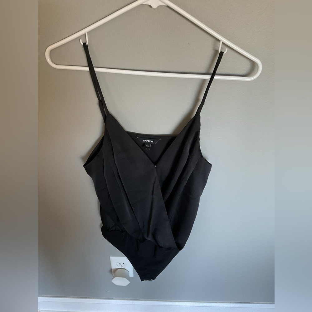 Express Black Wrap Bodysuit